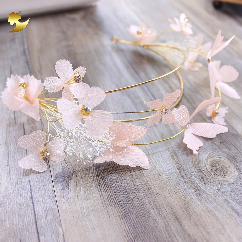 Свадебная повязка для волос Бабочка Принцесса Корона Искрящиеся стразы