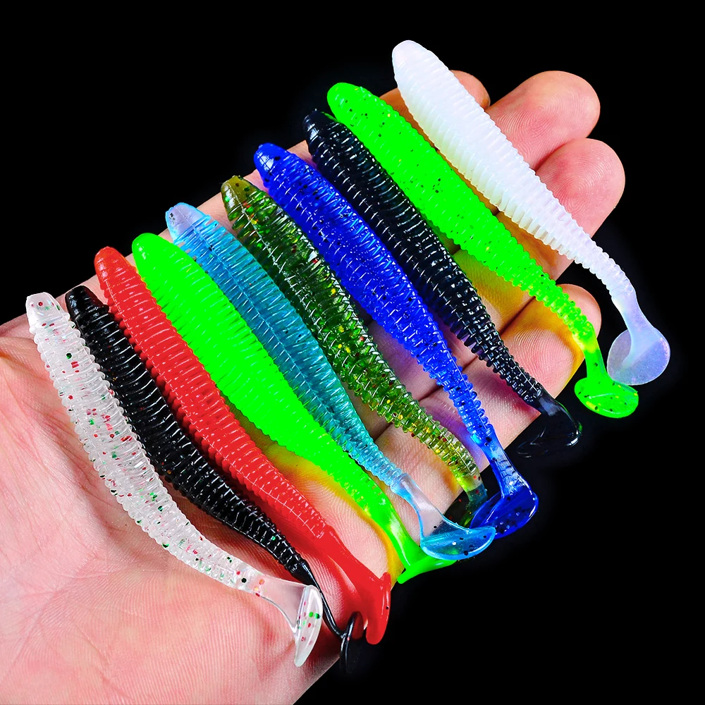 10 шт. 2,4 г/8,5 см искусственная мягкая блесна, Япония Shad Swimbaits Jig Head Fly Fishing силиконовая резиновая рыбка