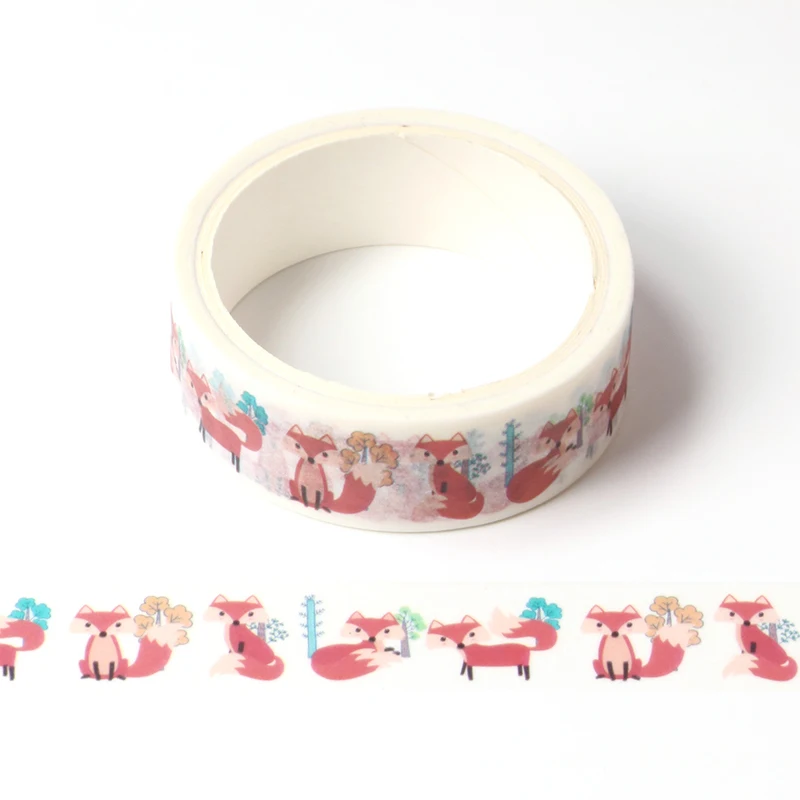 E25 1 шт. декор милый лента Washi животных, комплект с рисунком собачки и котика свинья лиса маска ленивого с дятлами рост DIY планировщик маскировки Школа канцелярских товаров - Цвет: E25