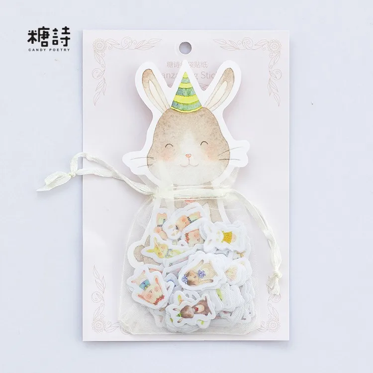 

100 шт./упак. милый Kawaii Кролик Водонепроницаемый стикер украшения DIY ручной работы искусства стикер для рукоделия стикер