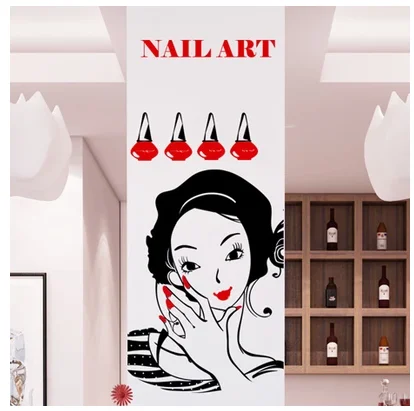 Наклейка на стену для салона красоты Виниловая наклейка стену|mural decals|decor wall
