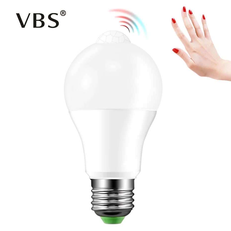 Motion Sensor Light Стильный светодиодный светильник с датчиком движения/с сумерками до рассвета E27 15 Вт 10 Вт Светодиодный светильник Bombillas PIR умная лампа 220 в теплый белый холодный белый A1 - Испускаемый цвет: Motion Sensor Light