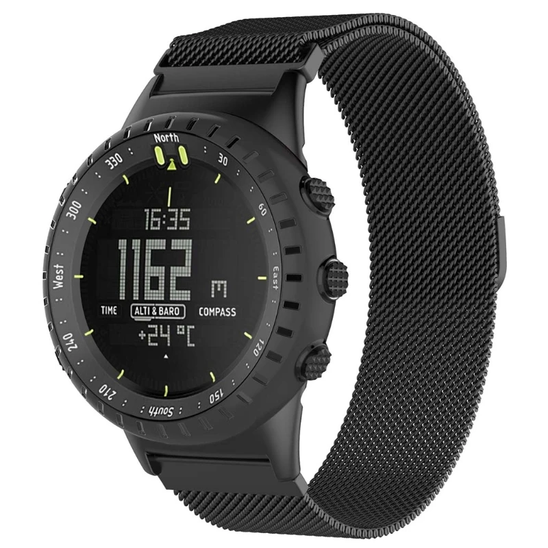 Магнитные наручные часы ремешок с инструментом для SUUNTO CORE все черные Смарт-часы gai