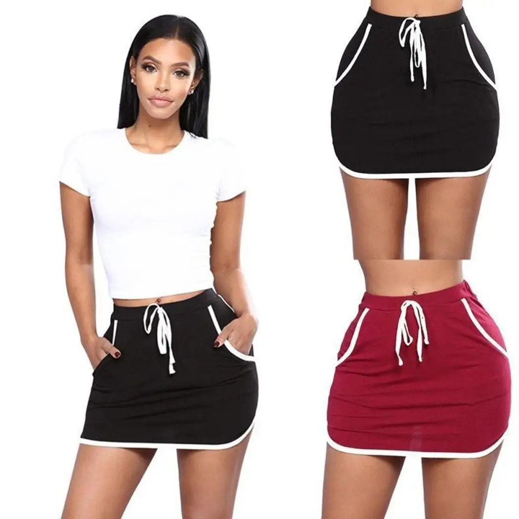 Женские повседневные Лоскутные карманы на шнурке с эластичной резинкой талии