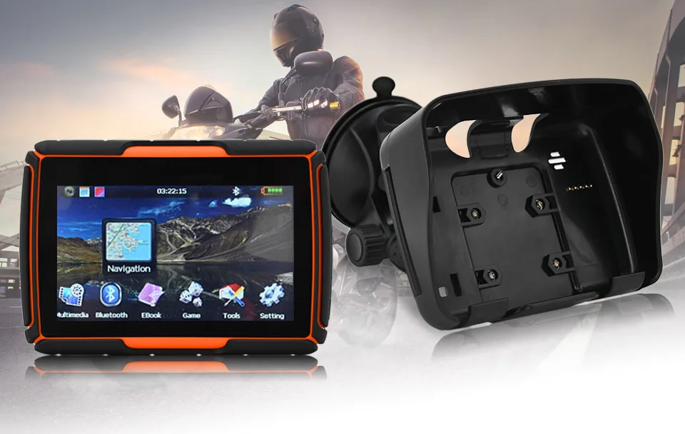Автомобильный мотоцикл GPS навигация 4 3 &quotсенсорный экран IPX7 водонепроницаемый с