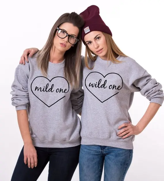 

Свитшот Sugarbaby мягкий один дикий один Bff комплект из двух подходящих толстовок для лучшего друга подарок для лучшего друга высококачественны...