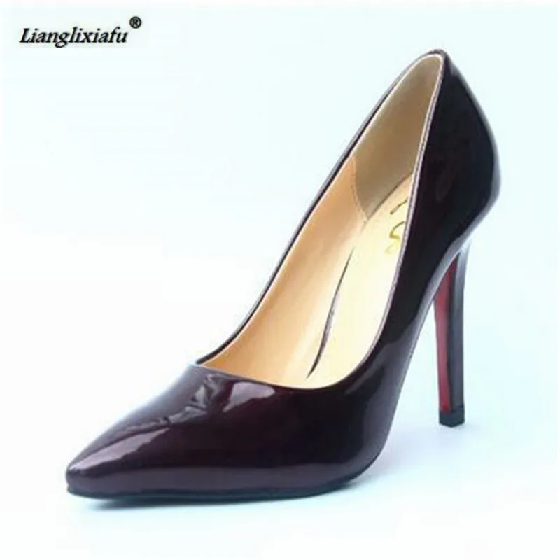LLXF zapatos mujer 2017 г. Crossdresser сексуальные туфли на тонком высоком каблуке 11 см с острым