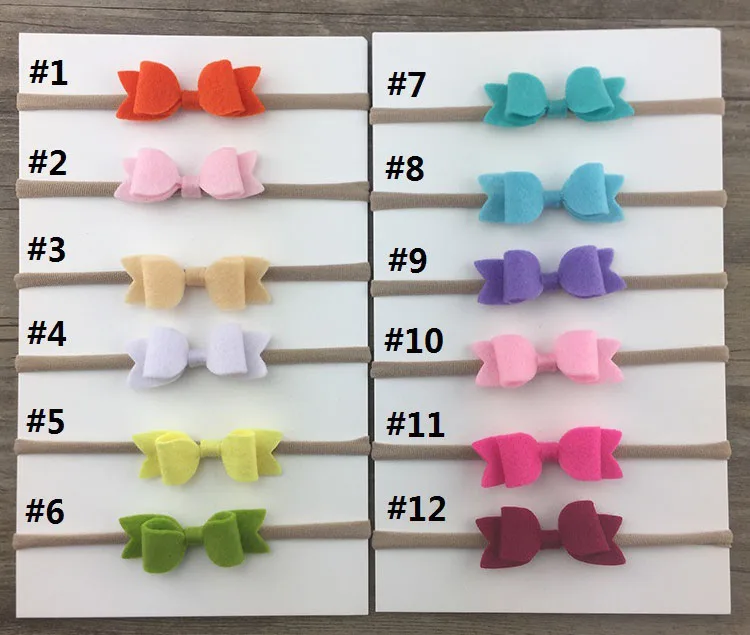 MengNa 36pc/lot Newborn Nylon Headband Bow Kids Elastic Headbands Girls Hair Accessories | Аксессуары для одежды