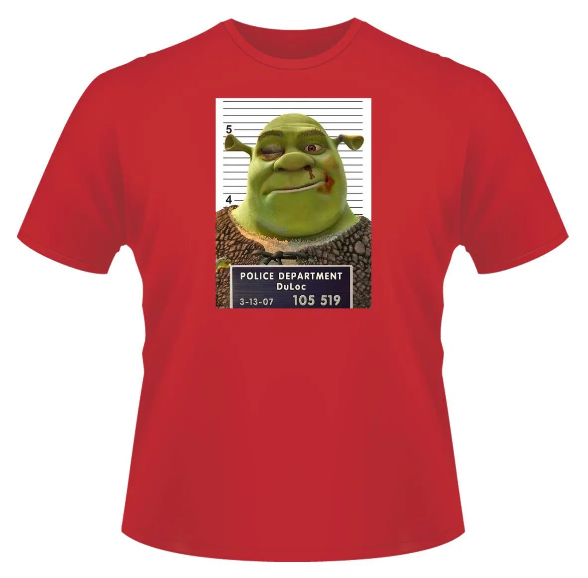 Мужская футболка Shrek Mug Shot Забавный идеальный подарок на день рождения или новые