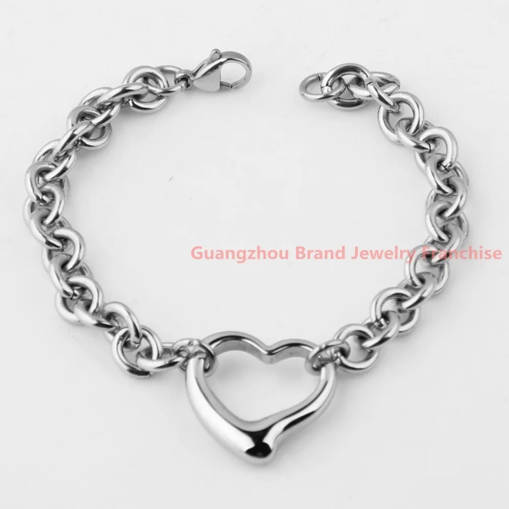 Ювелирный Набор для женщин 18 &quotожерелье + 8&quot браслетов серебряный цвет сердца