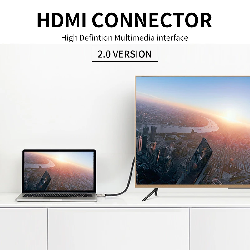 HDMI кабель с золотым покрытием разъема высокой скорости для подключения компьютера к телевизору