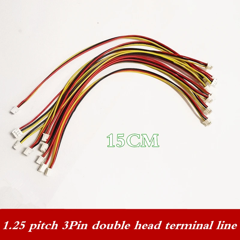 

New 1.25MM pitch JST double-headed electronic line 3Pin cable 15CM/150MM 10pcs