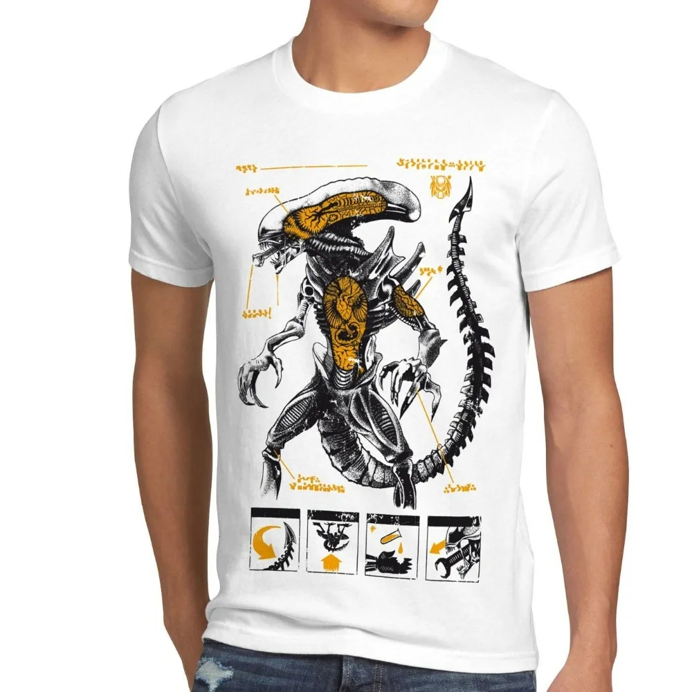 Футболка Xenomorph с изображением инопланетянина Ripley Vs фильм черт экшн фикция Weltraum