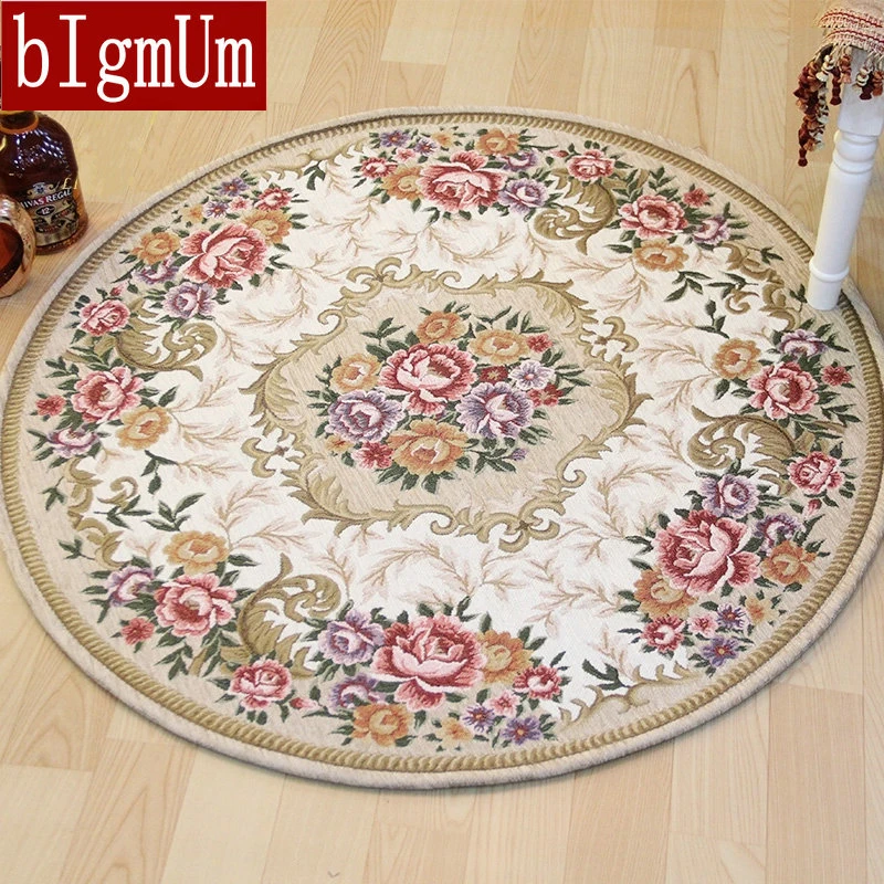 BIgmUm круглый ковер для дома гостиной декора мягкая дверь ковры с вышивкой спальни
