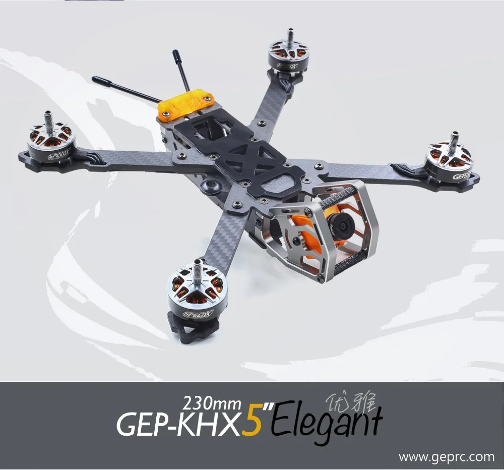GEPRC GEP KHX4/KHX5/KHX6 Hybrid X Elegant 4 мм Arm Type Frame Kit w/ PDB 5V & 12V для радиоуправляемых моделей DIY