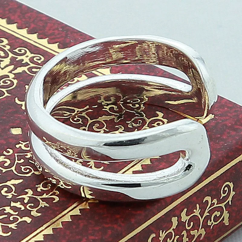 925 Jewelry Silver Plated Simple Open Rings For Women Men Fashion Ring | Украшения и аксессуары