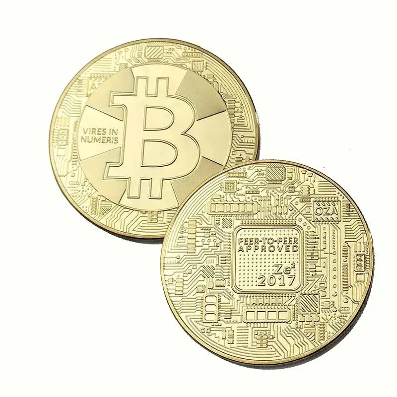 Позолоченные 2017 Биткоин Litecoin рябь тире монеты памятные коллекция