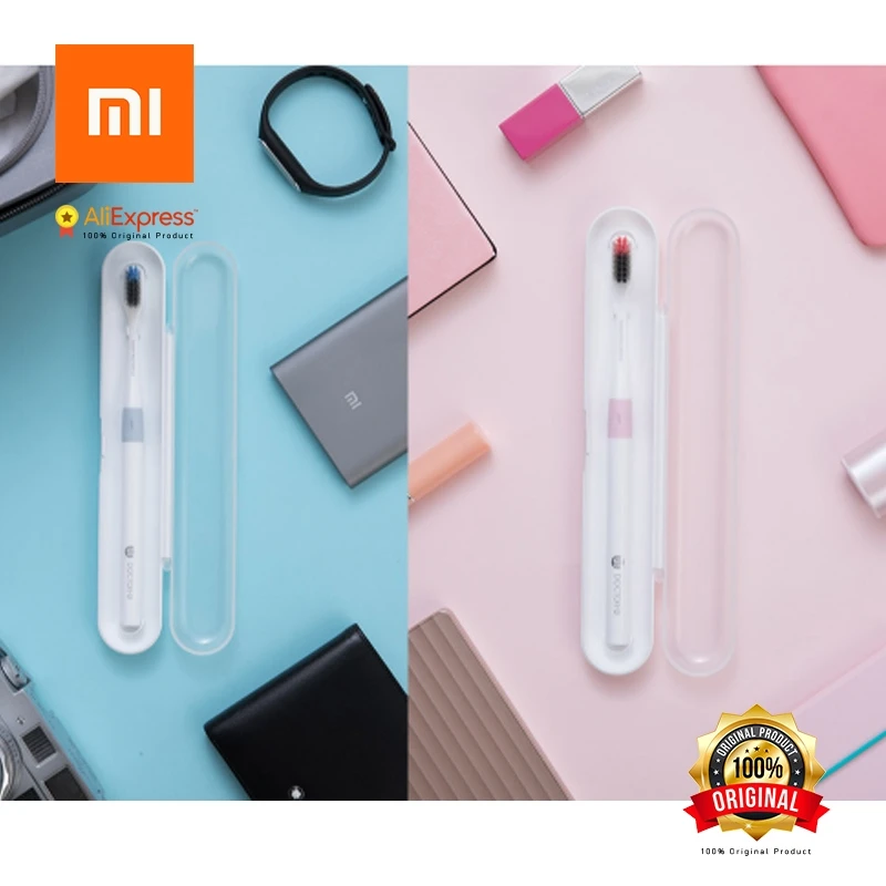 Xiaomi New Brand Doctor B 4pcs/ lot Bass Method Travel Soft Bristle Tooth brush 4 Colors Pcs /set Include Box | Электроника