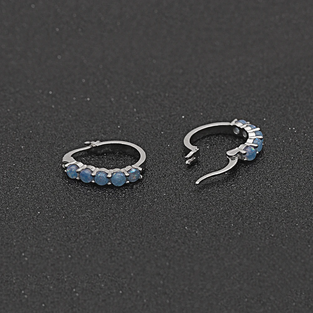 UFOORO Hoop Earrings shiny Color fire opal creativity Fashion women gift jewelry Distribution | Украшения и аксессуары