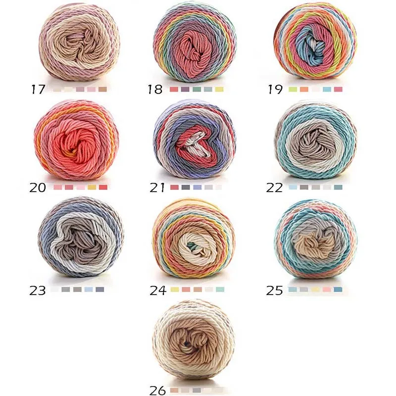 Натуральная мягкая шелковая хлопчатобумажная пряжа молочного цвета шерсть