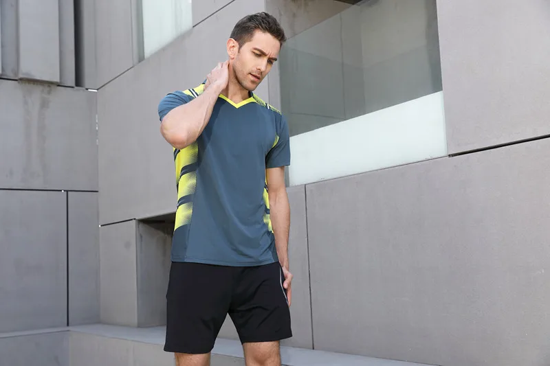 2019 теннисная футболка для женщин и мужчин Спортивная бега с коротким рукавом