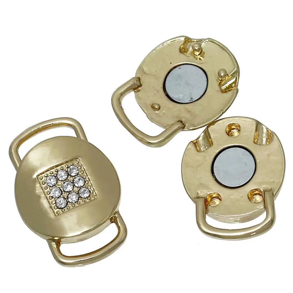 Магнитные застежки круглый 14 К позолоченный ясно горный хрусталь 25 мм ( 1 &quot ) х 17