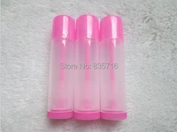 100pcslot 5ml empty lipstick tubetransparentpink cap makeup lip gloss containersample cosmetic lip balm sub bottling hz14