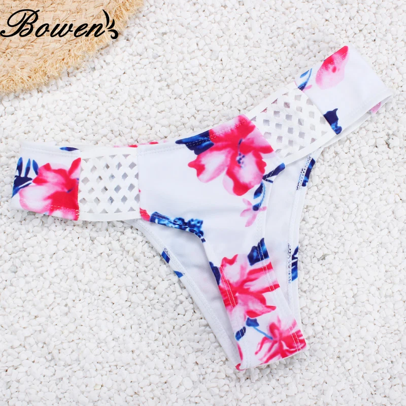 Hot Sexy biquini Push Up Padded Bra bikini Set Yarn mesh slim swimsuit 2017 micro print floral swimwear women |