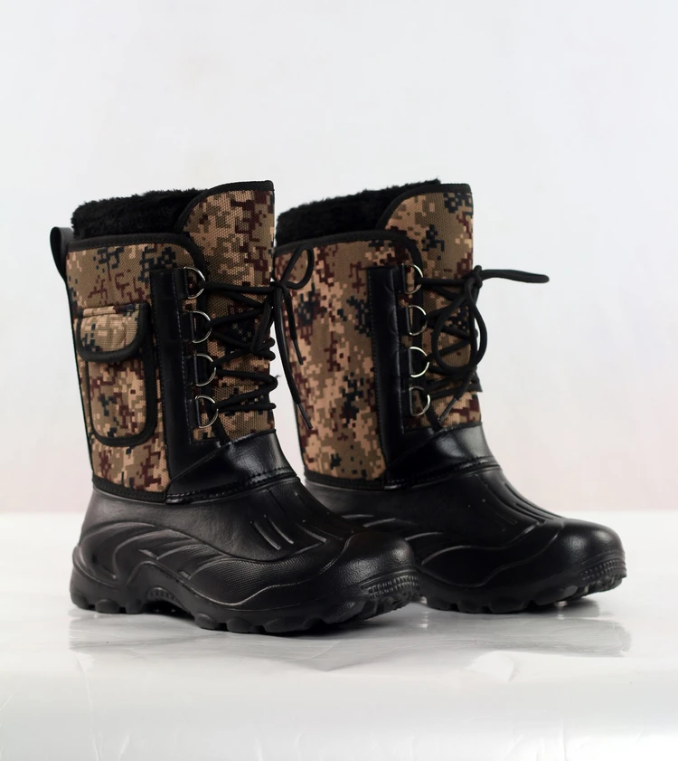 Мужские зимние уличные водонепроницаемые ботинки для подледной рыбалки на