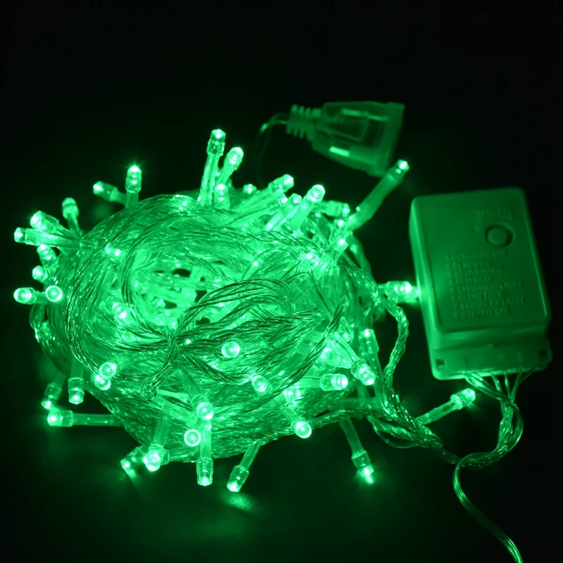 Уличный струнный светильник s 10 м 100LED гирлянда Сказочный светильник 8 режимов Рождественский светильник для праздника, свадьбы, вечеринки декоративный светильник s