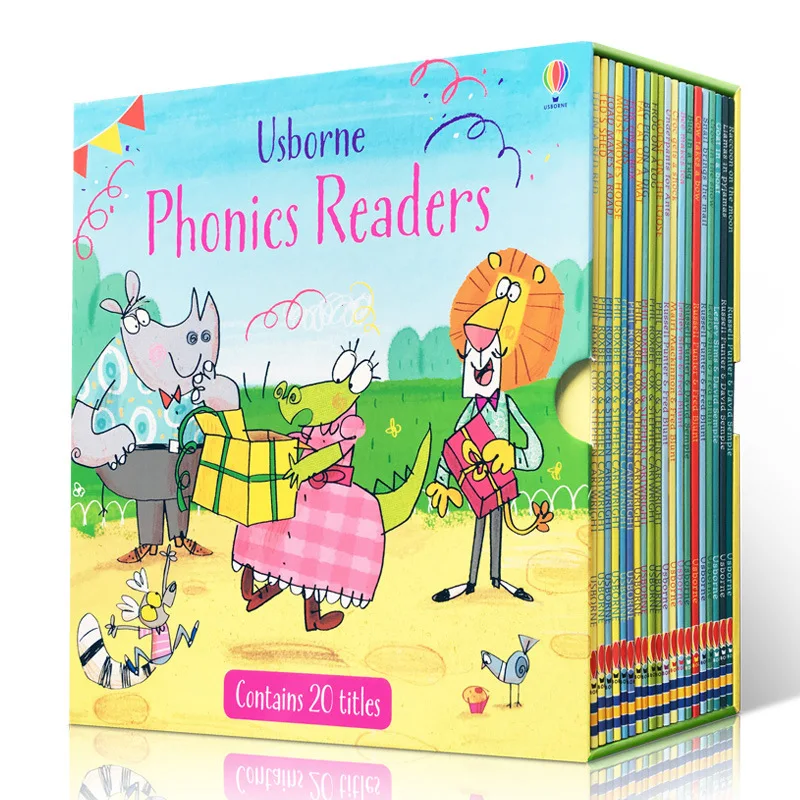 20 книг/набор Usborne phonics детская книга с рисунками на английском языке теплая для