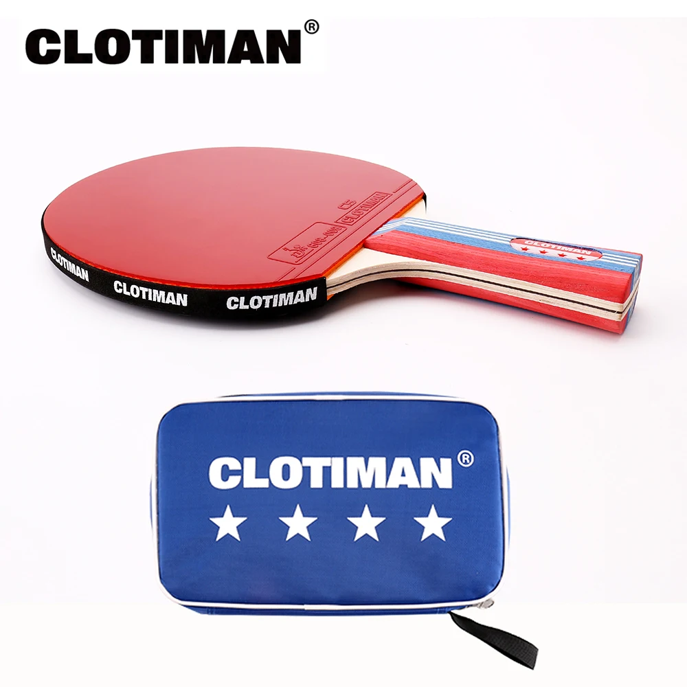 Professional Carbon Fiber Table Tennis Racket Blade Rubber With Double Face Pimples In | Rackets