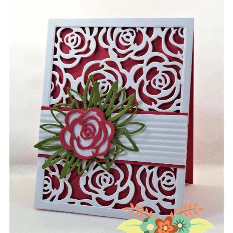 

Rose Flowers Layers Plate Metal Cutting Dies Stencil for DIY Scrapbooking Photo Paper Cards Making Decorative Crafts New 2018