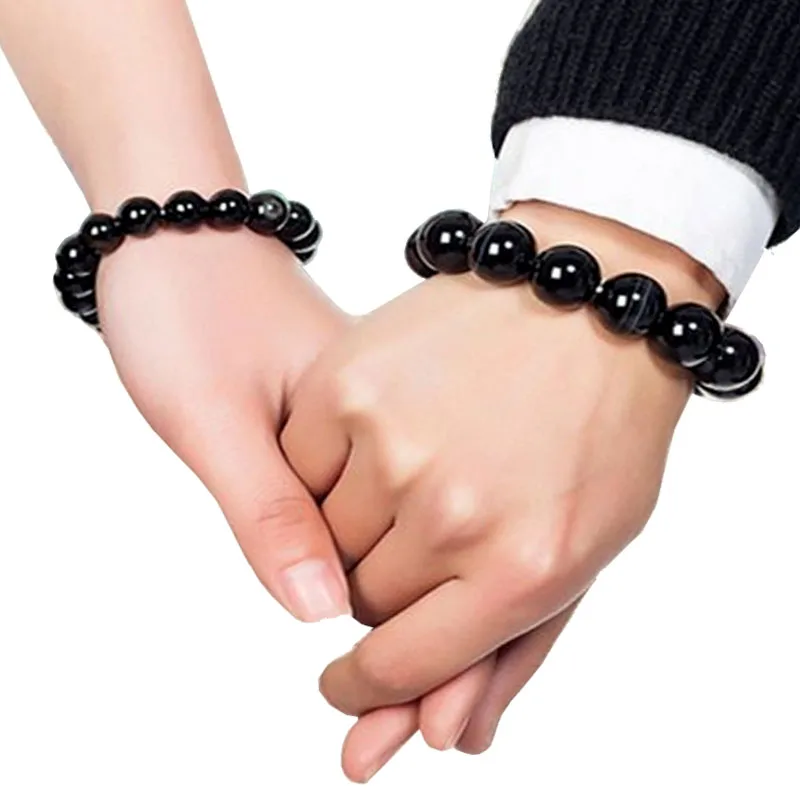 Браслеты из черного оникса и натурального камня женские модные украшения ручной