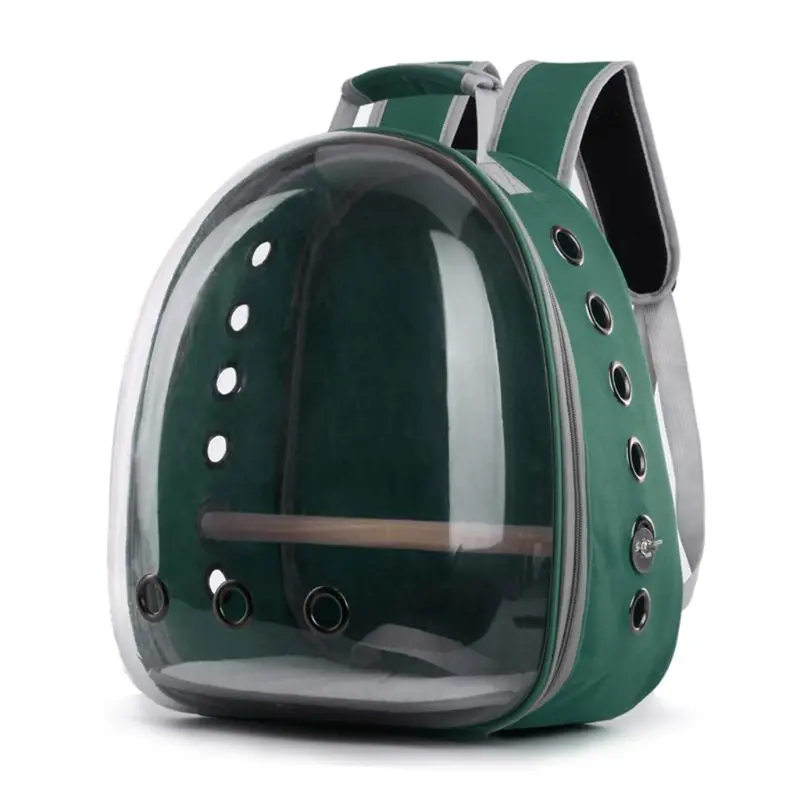 GN THINKTHENDO Pet Parrot Carrier птица дорожная сумка космическая капсула прозрачный рюкзак дышащий 360 для осмотра - Цвет: GN