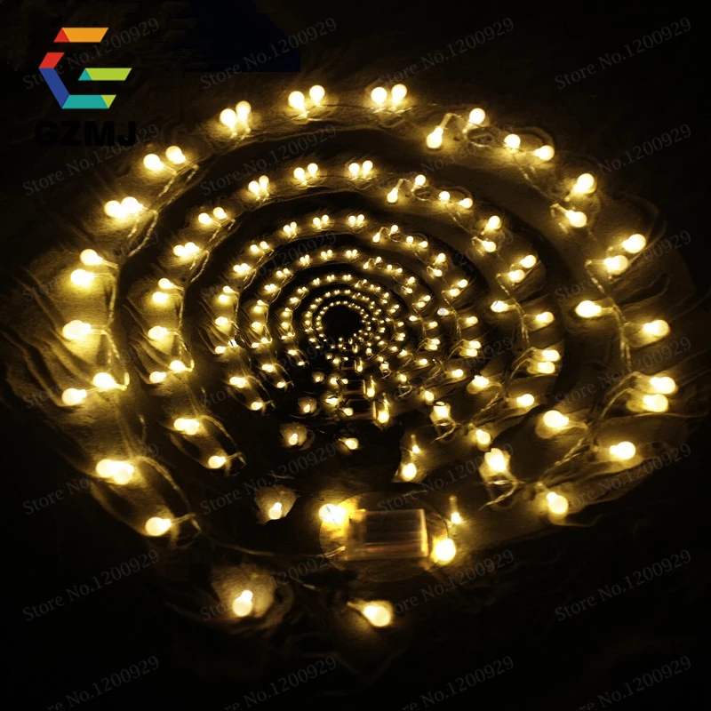 Гирлянда светодиодная уличная с теплым белым светом 10 м 100 светодиодов|fairy lights