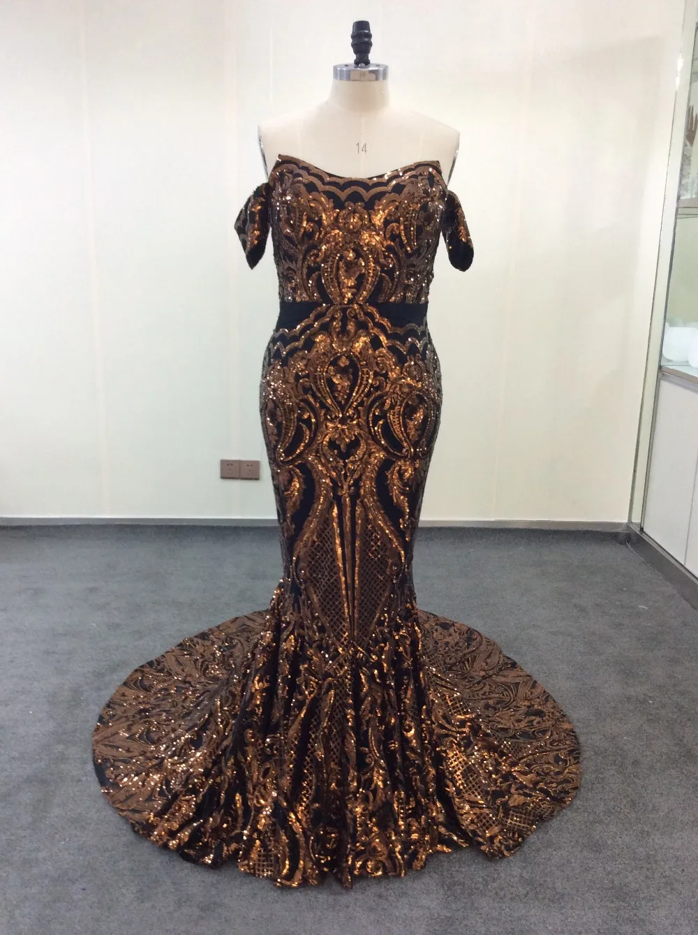 JaneVini African Black and Gold Mermaid Prom Dresses 2019 Long Off Shoulder Women Sequined Evening Gowns vestido baile gala 2020 | Свадьбы и