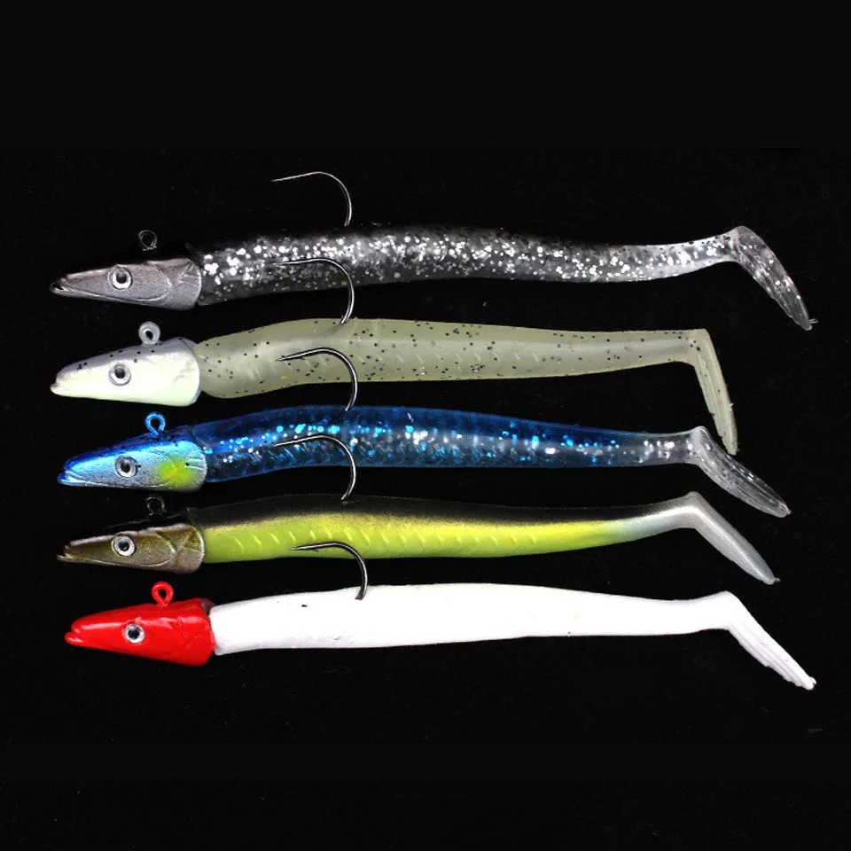 

WATERBOY 5PCS/bag 11cm 10g lead jig Head Single Hook Soft Lure Wobbler Bait Sinking Jigging Sea Fishing Peche Pesca Fish Tackle
