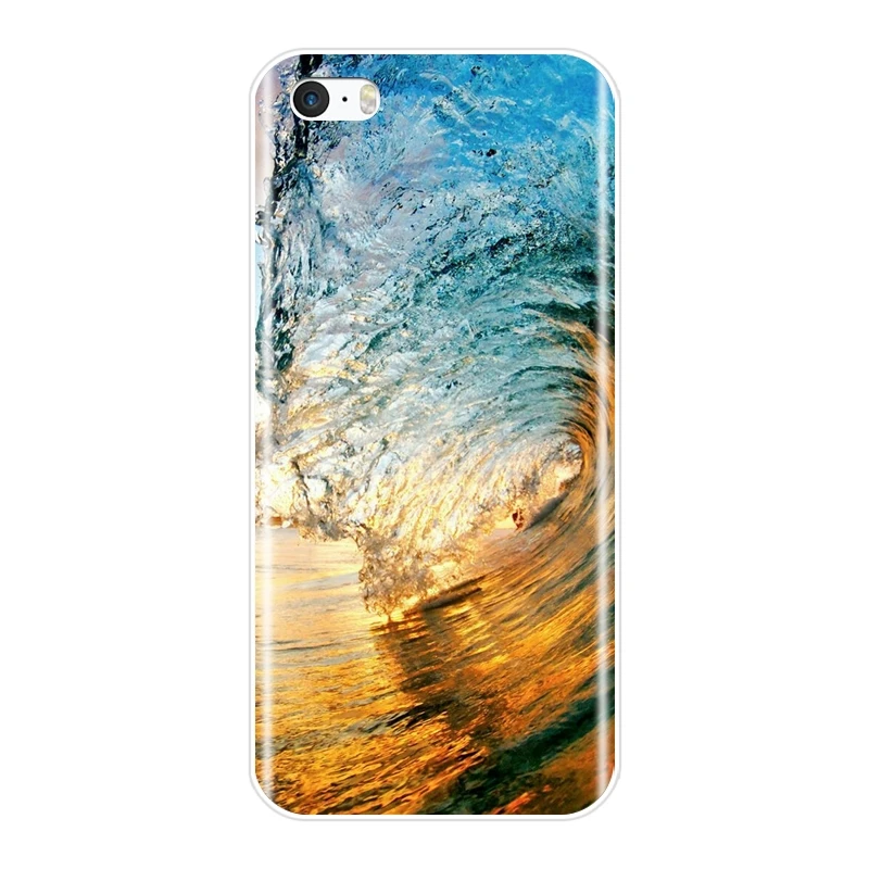 Телефонный чехол для iPhone 5 5C 5S SE 4 телефон с волнами океан пляж море крутой пейзаж