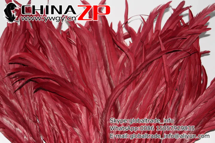 Exporting from CHINAZP Factory 200pieces/lot 30~35cm Length Party Decoration Fully Dyed Burgundy Rooster Tail Feathers | Дом и сад