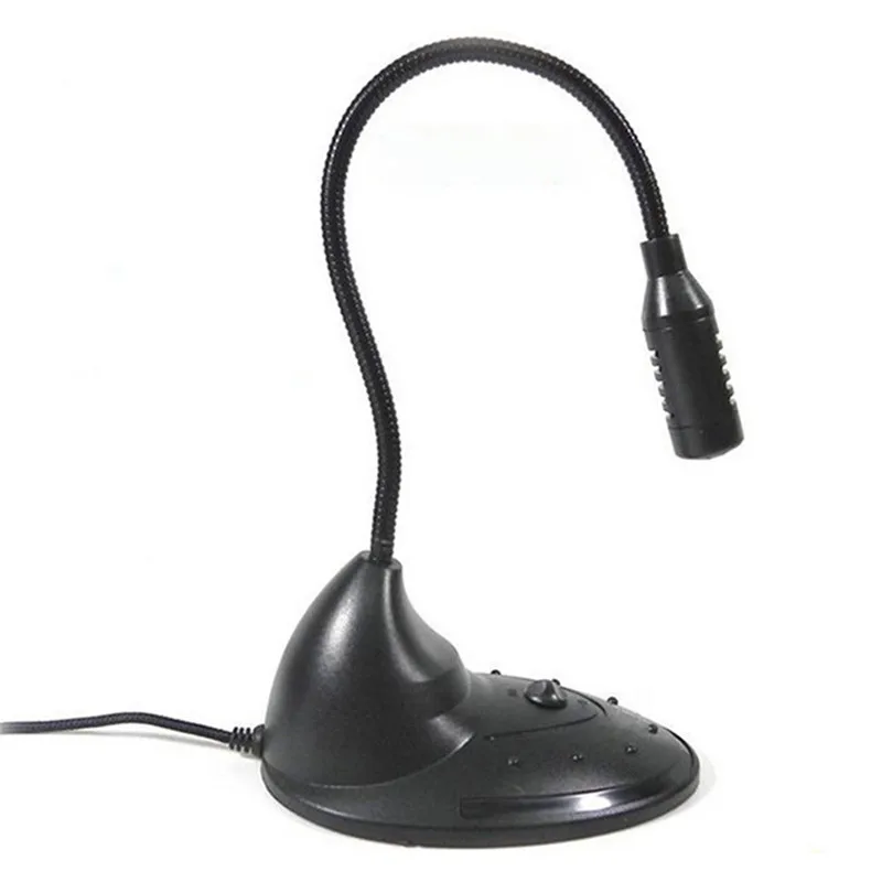 Flexible Stand Mini Studio Speech Microphone 3.5mm Plug Gooseneck Mic Wired For Computer PC Desktop Notebook | Электроника