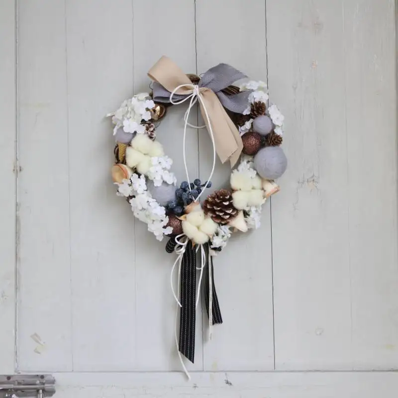 Рождественский венок украшение для дома дверной настенный орнамент гирлянда