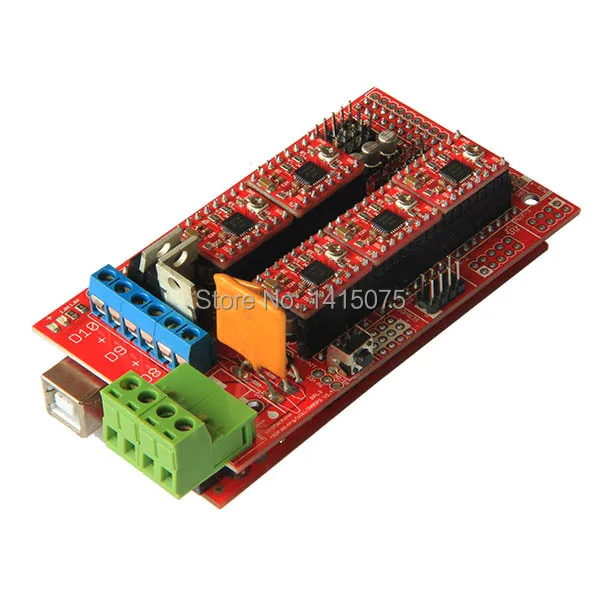 Экран Geeetech Reprap Ramps 1 4 + шаговый Драйвер A4988 наборы Iduino Mega R3 для 3D принтера|reprap ramps