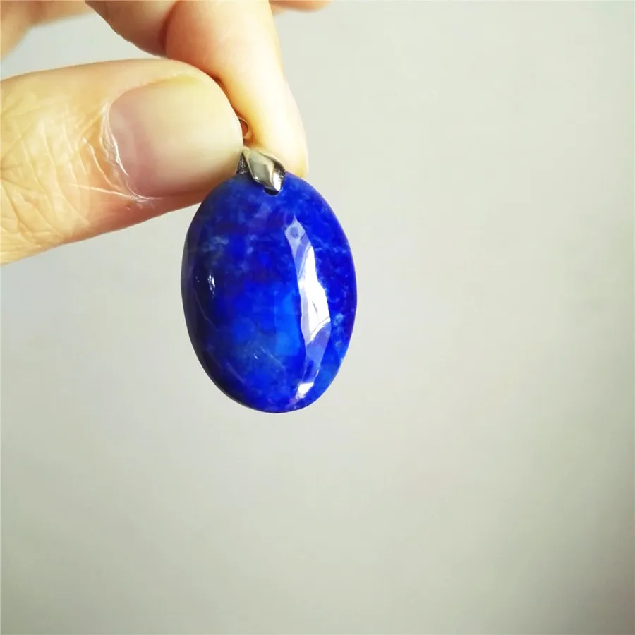 

Подлинный кулон из натурального лазурита темно-синего цвета с бусинами, Женское Ожерелье, подвеска с кристаллами, кулон 25x19x8 мм