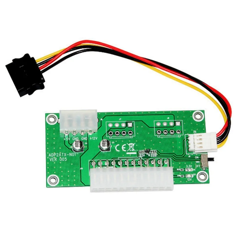 

PC Desktop ATX 24-Pin Dual PSU Power Synchronous Start Extender 4pin + sata Detection Cable for Bitcoin Mining Expanded Ded