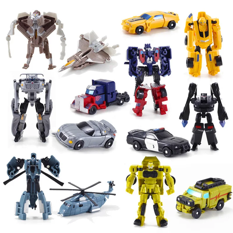 

7Pcs Mini Deformation Cars Toys PVC Action Figure Toys for boy transformation Robot Toys Cars Brinquedos Children Toys Gifts