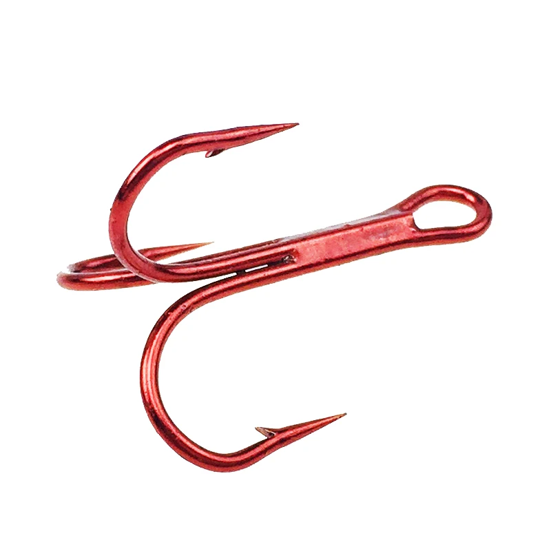 50 шт./лот Высокоуглеродистая сталь острые рыболовные тройные Крючки 10 #12 #14 #