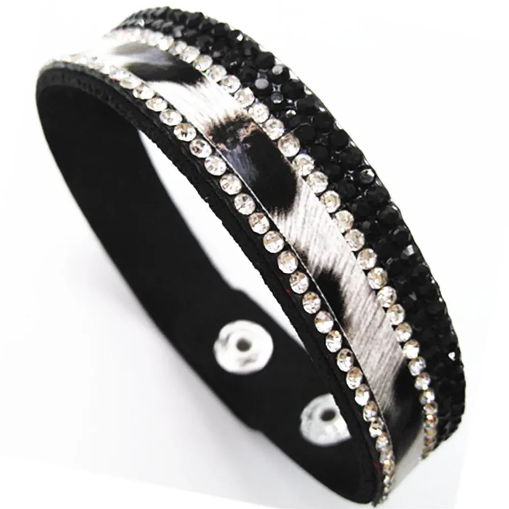 Леопардовый принт стразы девушка сексуальная черная ручная работа звено звеньев