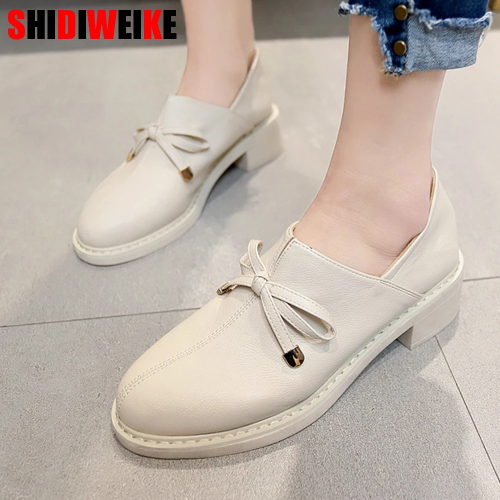 Women Creeper Fashion Spring Butterfly-knot Platform Ladies Shoes For Woman Shallow Slip On Female Footwear f595 | Обувь