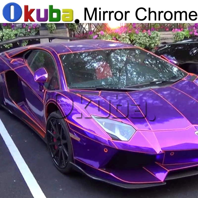 Lamborghini фиолетовая с зелено светящимися фарами